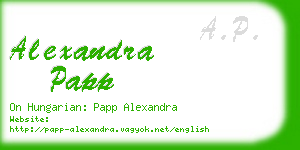 alexandra papp business card